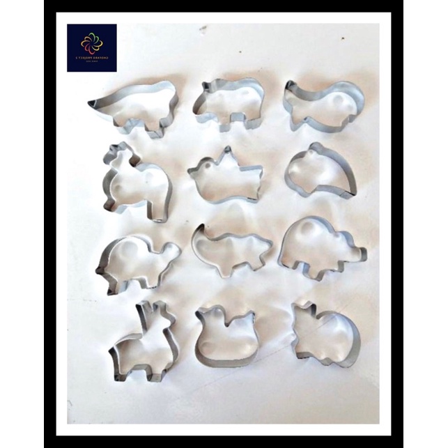 

Cutter Kue Kering / Nugget Bentuk Hewan isi 12 Pcs MURAH