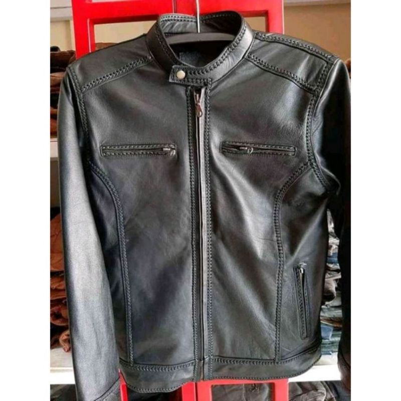 Jaket Pria Kulit Asli Original Model Sulam Jaket Pria Kulit Asli New Elegant Made in Sukaregang Garut