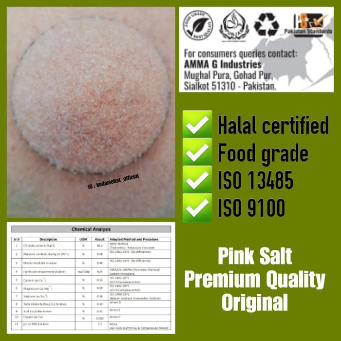 

Himalayan Salt Pink Rock Salt Extra Fine 1Kg - Garam Himalaya 1Kg