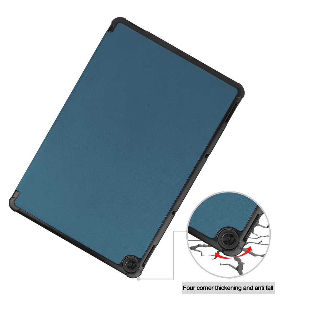 Untuk Lenovo Chromebook Duet Tablet Pelindung Case Untuk Lenovo IdeaPad Duet Chromebook 10.1 Inci 2020 TB-X636 X636 Fashion Tri-fold Warna Solid Flip Leather Cover Stand Shell