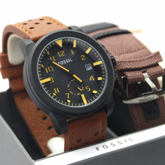 JAM TANGAN PRIA FS6083 FREE TALI KANVAS