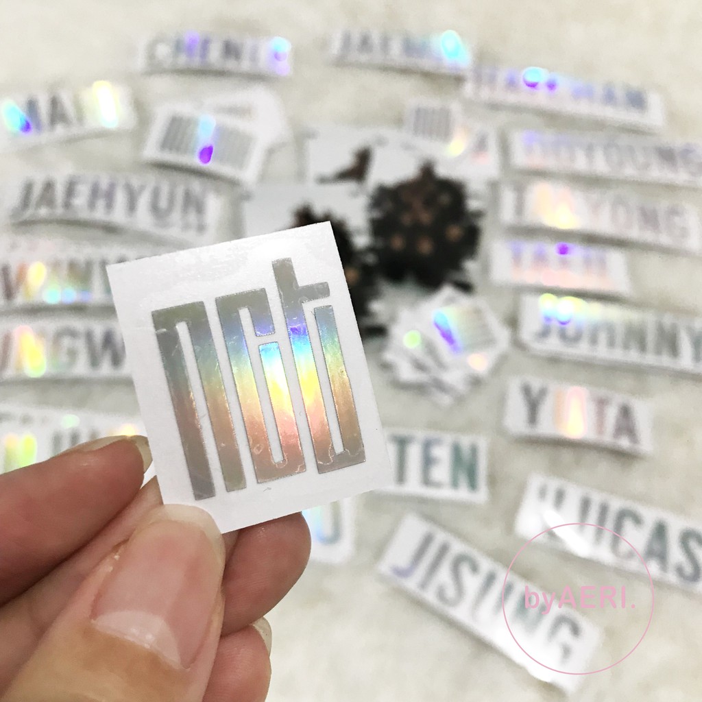 N C T 127 N C T DREAM STICKER HOLOGRAM (LOGO, NAME, LIGHTSTICK) KPOP HOLOGRAM CUTTING STICKER