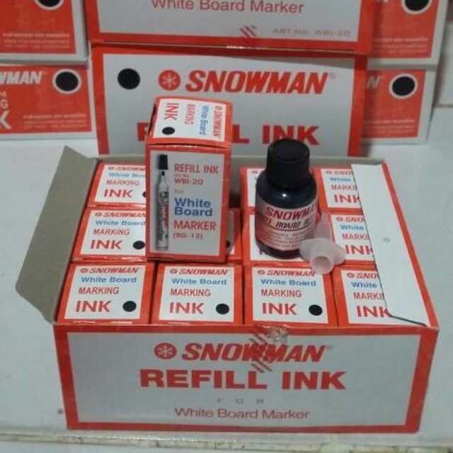 REFILL TINTA ISI SPIDOL (WHITE BOARD) BG 12 SNOWMAN