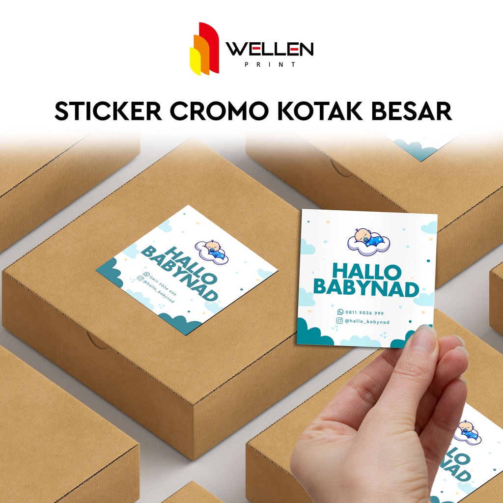 Jual Wellen Print Cetak Stiker Label Chromo Kotak Sticker Cromo Kemasan Produk Makanan 2 7860