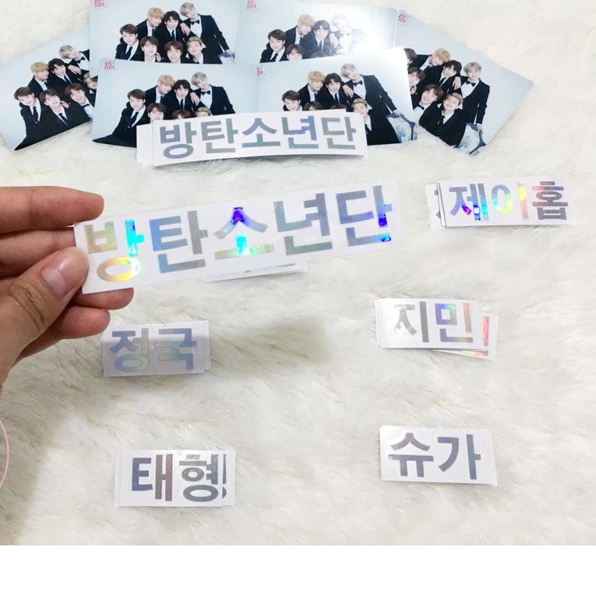 

Termurah!! KODE-234 BTS HANGUL HOLOGRAM STICKER KPOP HOLOGRAM CUTTING STICKER