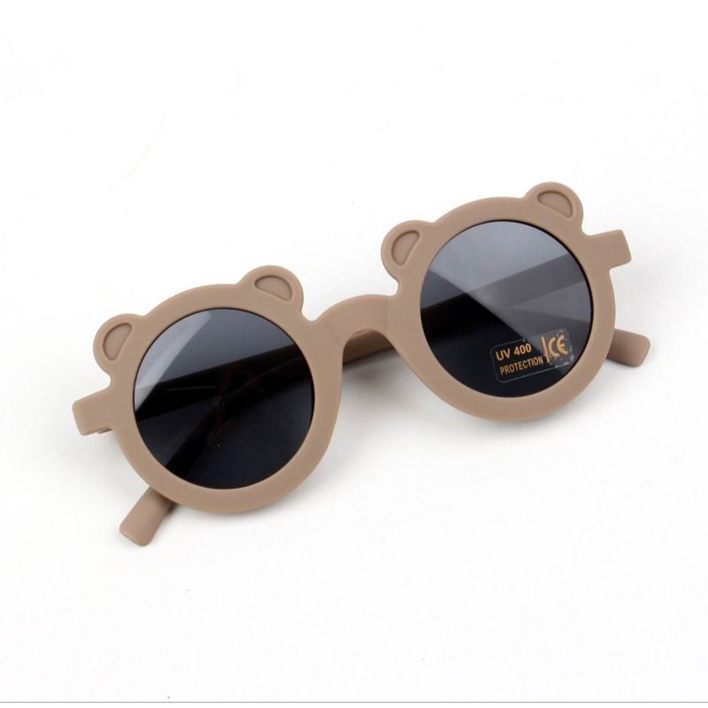 Kacamata Anak Sunglasses Anti Radiasi UV dan Blueray UV400 Fashion Bayi Gaya Korea Lensa Hitam-AN02 - Abu