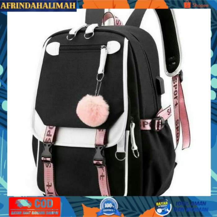 

{TERBARU} Tas Sekolah Anak Perempuan Sd Smp Sma Backpack Ransel Set R9I7 Gr RW40