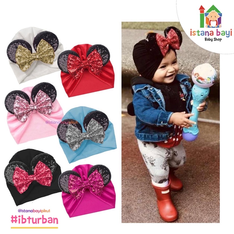 Turban anak Minnie Mouse/Baby turban