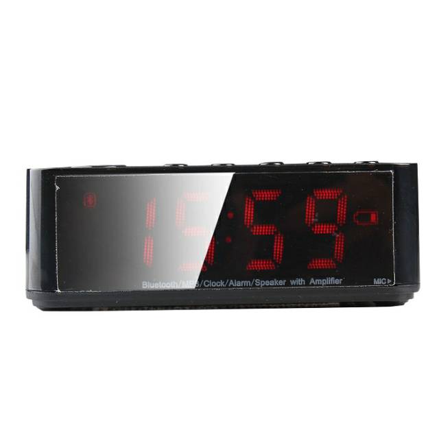 Taffware Jam Alarm Dengan Speaker Bluetooth - BC-01 - Black