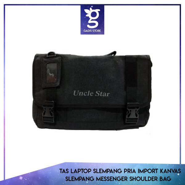 Tas Laptop Slempang Pria Import Kanvas Slempang
