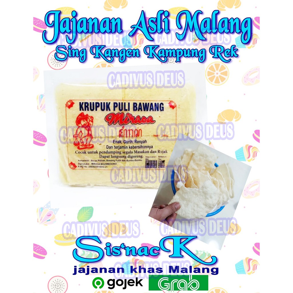 KERUPUK PULI MENTAH - PULI BAWANG -  JAWARA MIRASA - 200GR