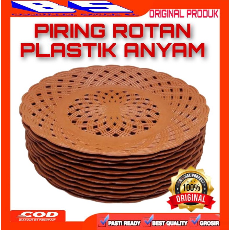 [BS] PIRING ROTAN PLASTIK ANYAM ECERAN ECER 1PCS