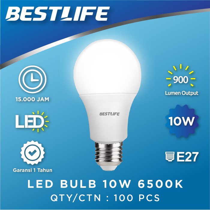 BESTLIFE Lampu LED Bulb 10 Watt (Garansi 1 TAHUN) (KS)
