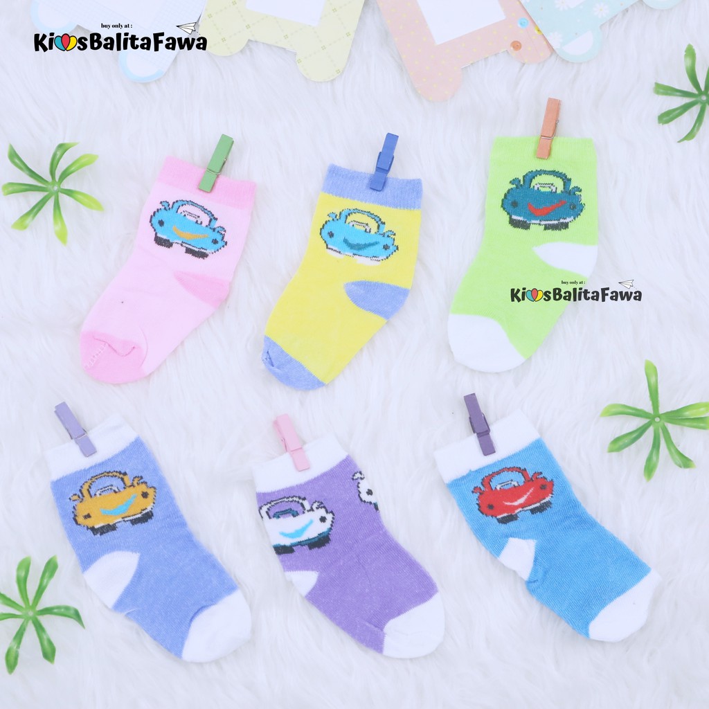 (ISI 6-12 PCS) Kaos Kaki Bayi Polos Warna 0-12 Bulan / SNI LEBIH MURAH Baby Socks Adem New Born Month Babycinnamon