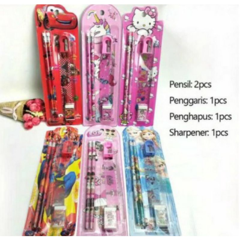 

Pensil set karakter murah