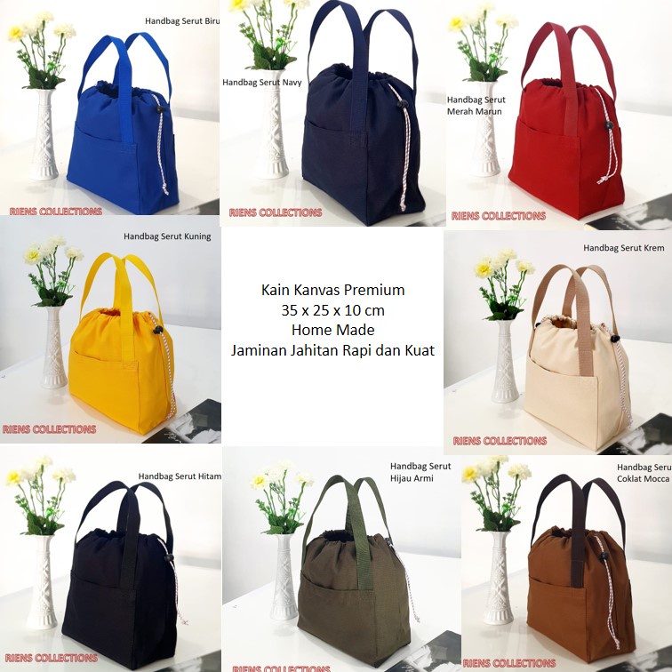 HANDBAG KANVAS SERUT / TAS JINJING KANVAS SERUT / TAS KANVAS SERUT KUALITAS PREMIUM RIENS COLLECTIONS