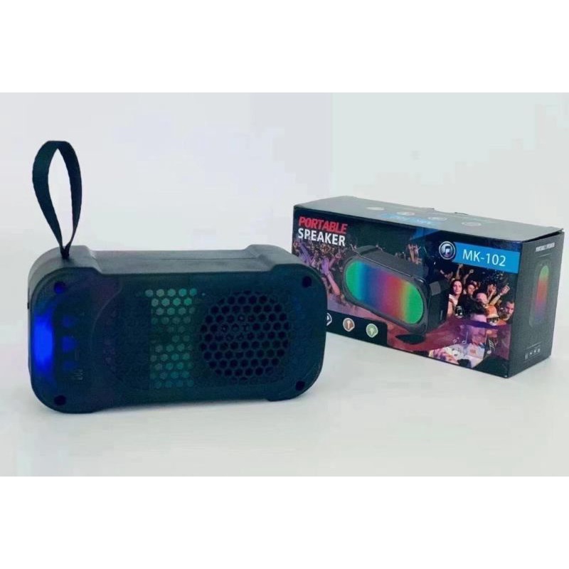 Speaker Bluetooth RGB Led MK-102 Portable Wireless Speaker MK-102 Led