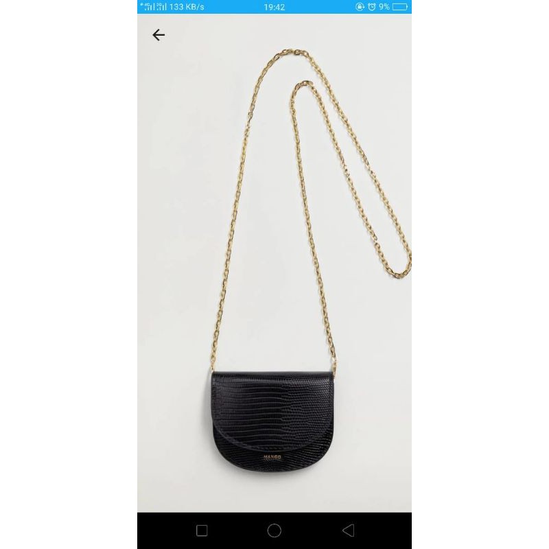 Mango Sling Chain Bag - Black - ORIGINAL 100 Percent