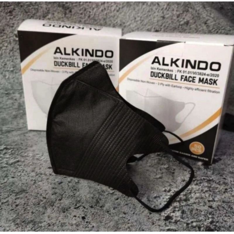 masker duckbill alkindo hitam