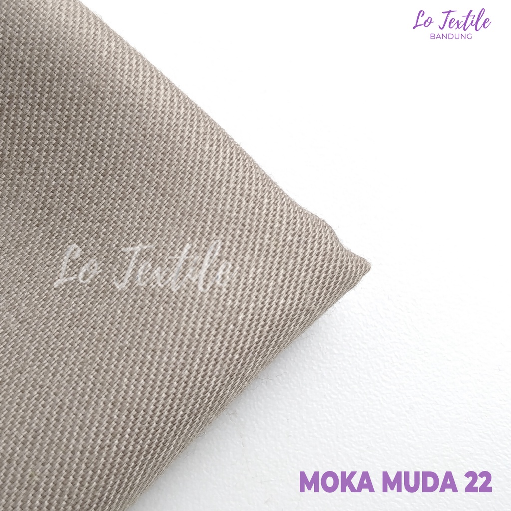 Kain Katun Toyobo Fodu Premium 0.5 Meter (Seri 1) - Bahan Katun Podu Cotton Koko Gamis Meteran-Moka Muda - 22