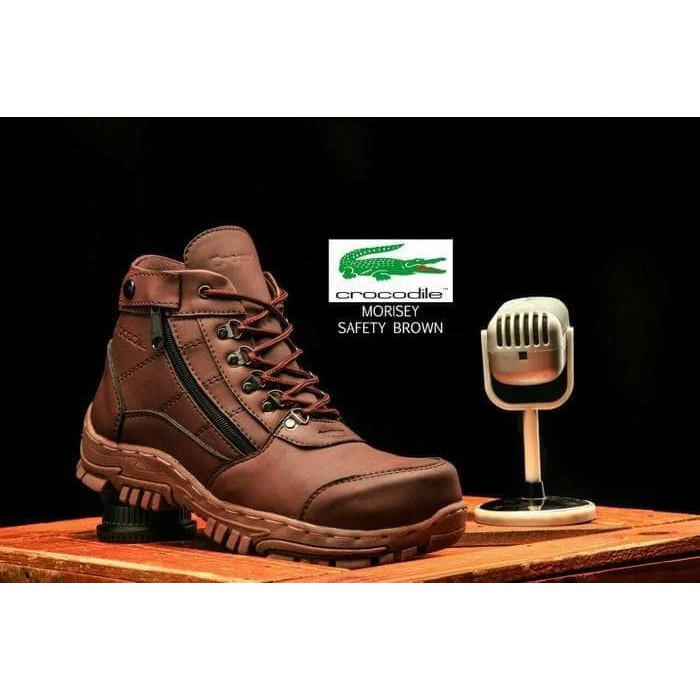 sepatu boots pria crocodile morisey work safety boots original handmade