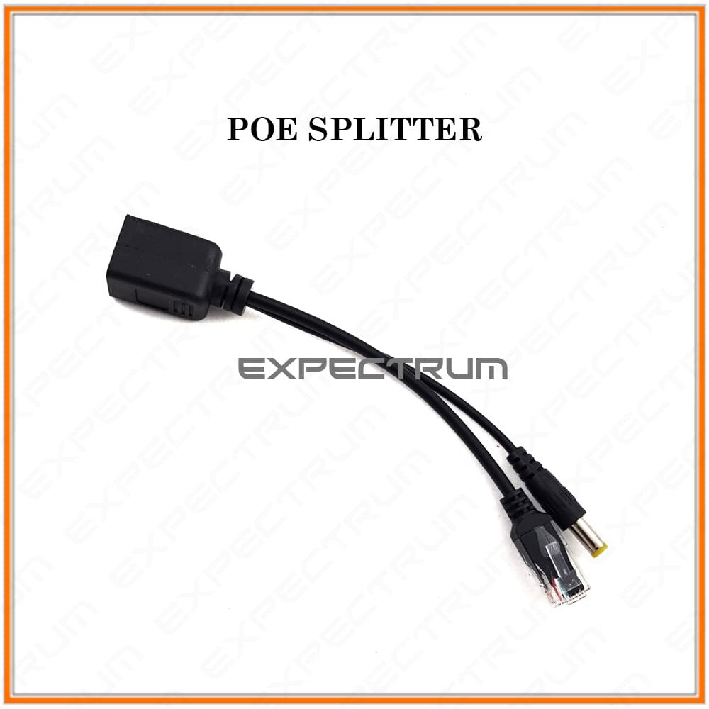 Paket Poe 8 port, Psu 12v 30A &amp; Kabel Poe Splitter Atas 8pcs / Ipcam