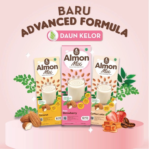 Mama Bear Almon Mix 6 Sachet @30g - Minuman Serbuk Almond &amp; Daun Katuk