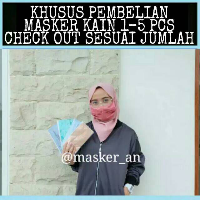 Masker Kain Warna Warni 1-5 pcs / masker  cantik / masker tali / masker / masker kain / masker hijab