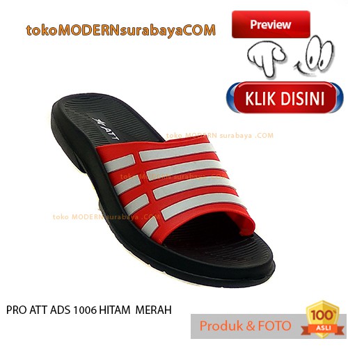 PRO ATT ADS 1006 HITAM MERAH sandal pria selop karet murah