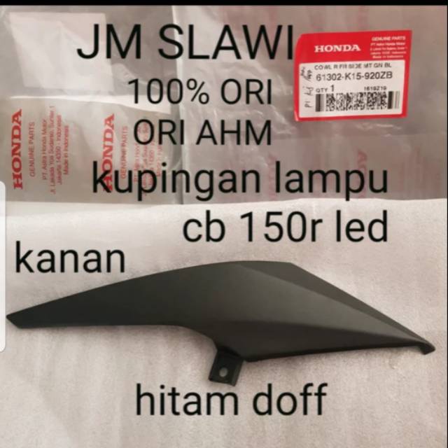 kupingan lampu cover samping kupingan lampu depan cb 150r led cb 150 led ori ahm