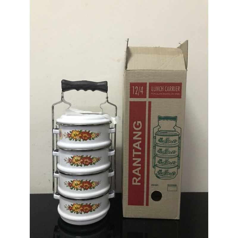 RANTANG ENAMEL 12 CM / 4 SUSUN LUNCH BOX EMPAT SUSUN KOTAK MAKAN