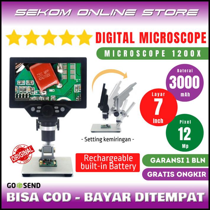 Digital Microscope 7 Inch Hd Lcd Display Electron Microscope 1200X
