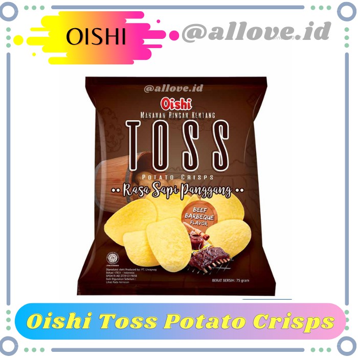 

Oishi Toss Potato Crisps Sapi Panggang 75G