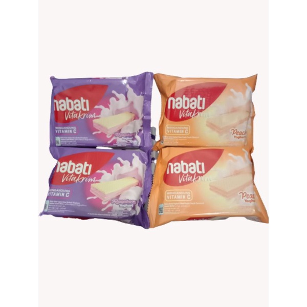 

richeese nabati wafer Vitakrim 50g peach yoghurt