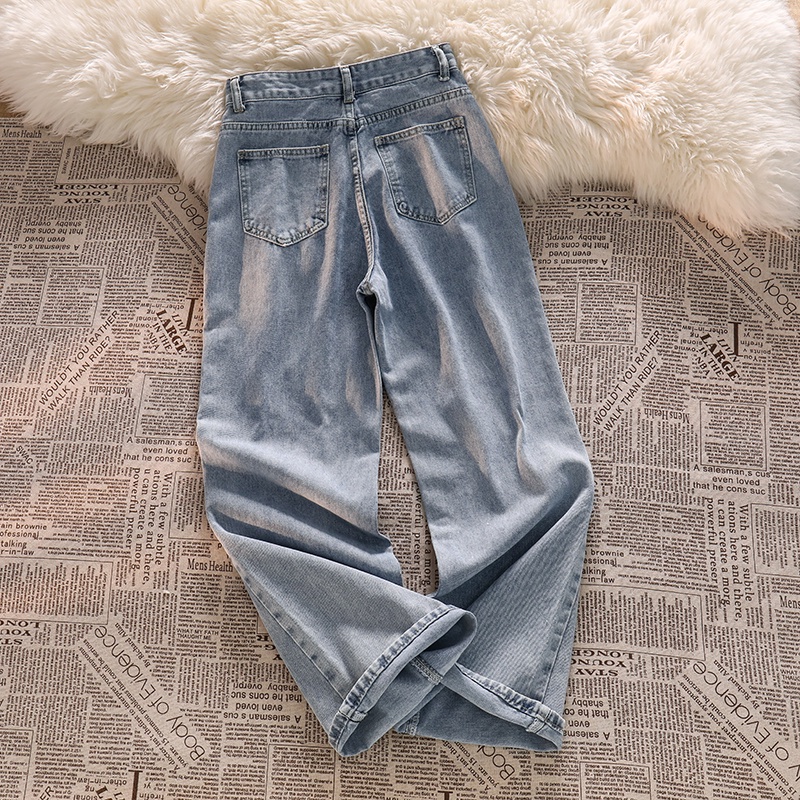 Denim Highwaist  Kulot Jens Wanita Loose/Celana Ripped Jeans Wanita Import