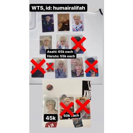 Photocard PC Asahi Treasure Chapter 1 ch1 Chapter 2 ch2 Chapter 3 ch3 Ktown4u