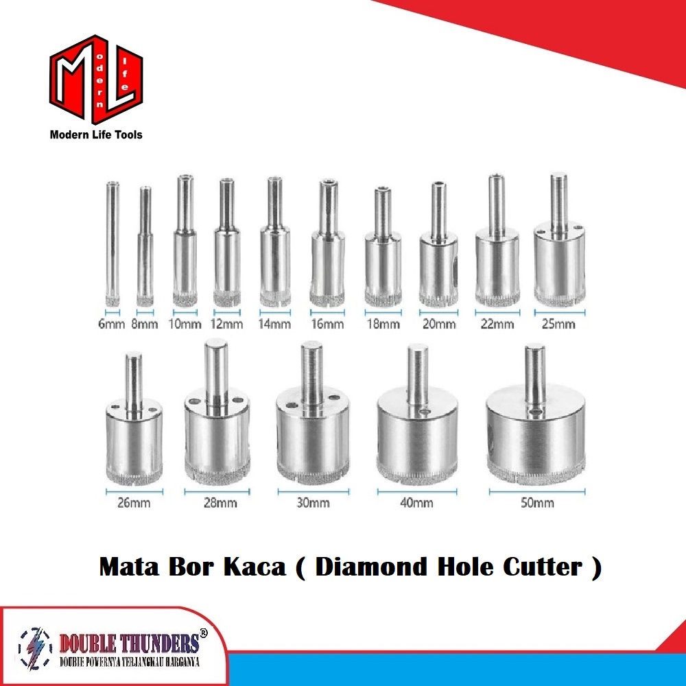 Mata Bor Kaca Keramik Granite Batu / Diamond Holesaw Hss Hole Saw ( 6mm Sampai 50mm )