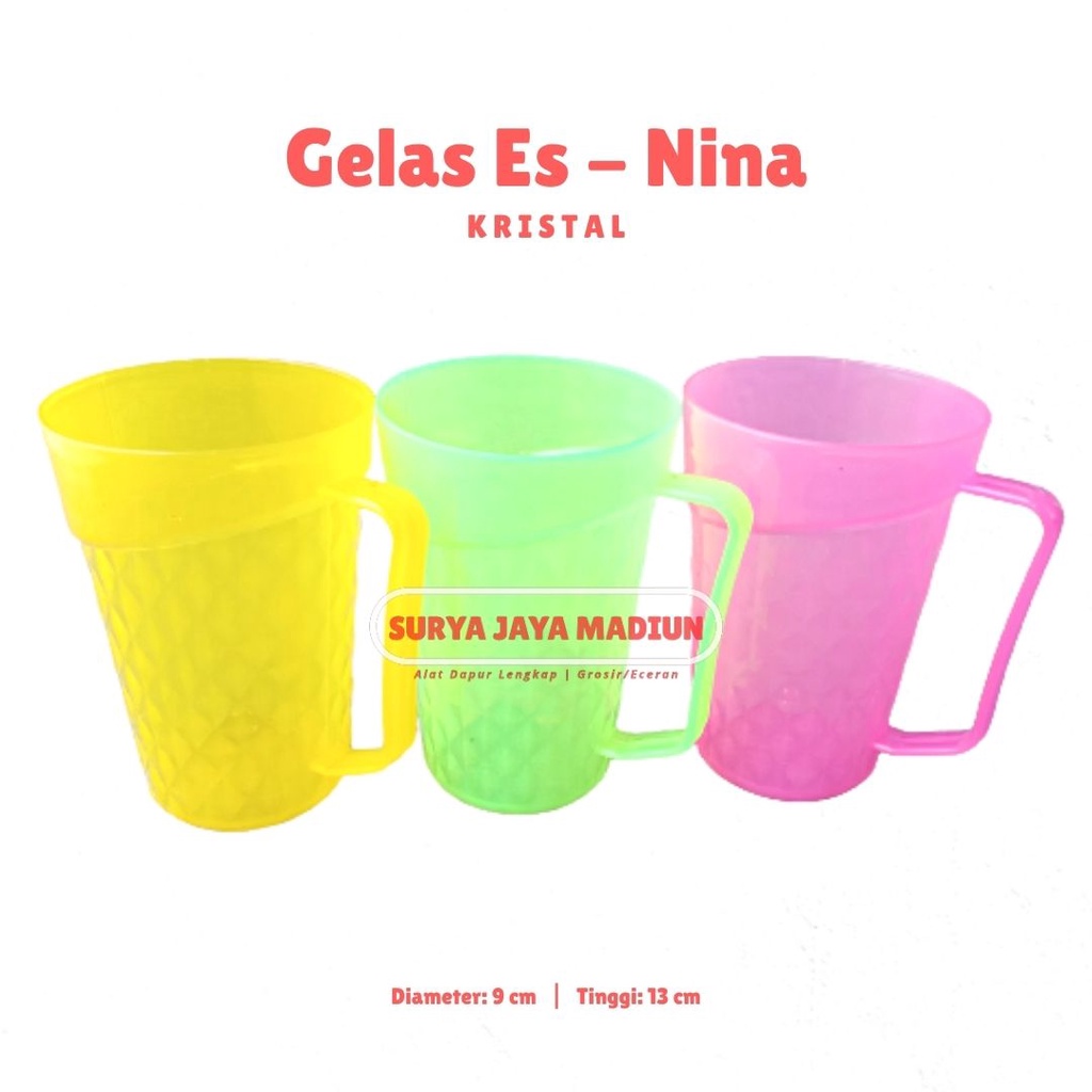 Gelas Es Plastik Bahan Tebal | Gelas Nina Kristal