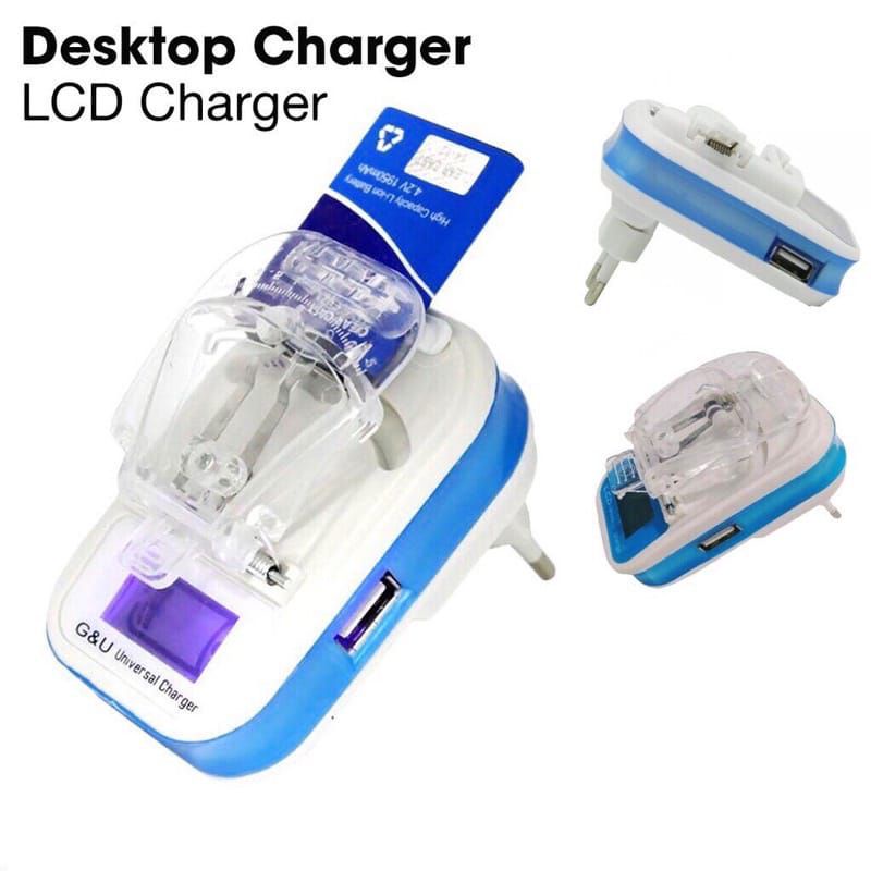 0Dekstop Charger LCD - Charger Dekstop Universal /Desktop Charger LCD Charger Kodok Dekstop Lcd Universal jkt