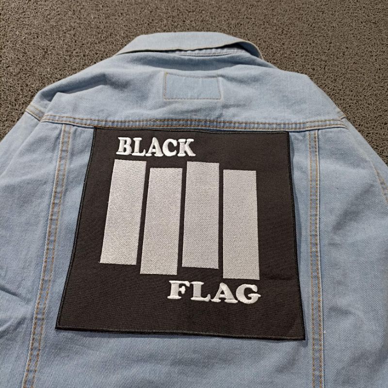 Backpatch bordir besar / Emblem besar Black Flag Premium best quality