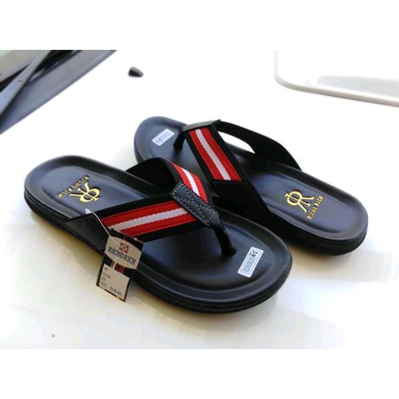 Sandal kulit pria japit/sendal kulit pria richo rich