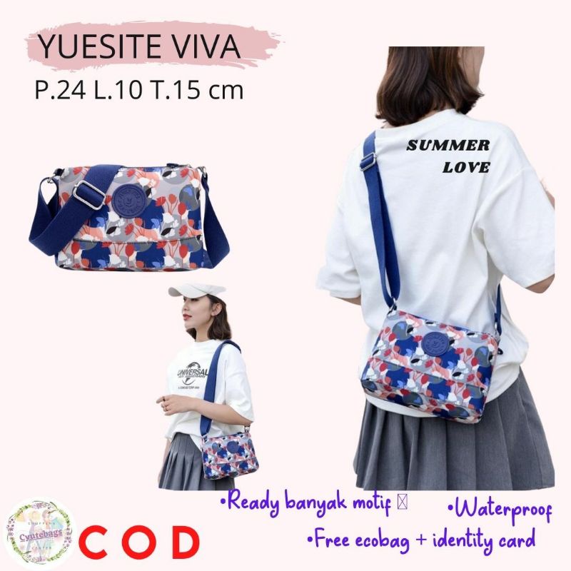 TAS SELEMPANG WANITA MOTIF FASHION IMPORT SLING BAG YUESITE VIVA CYUTEBAGS