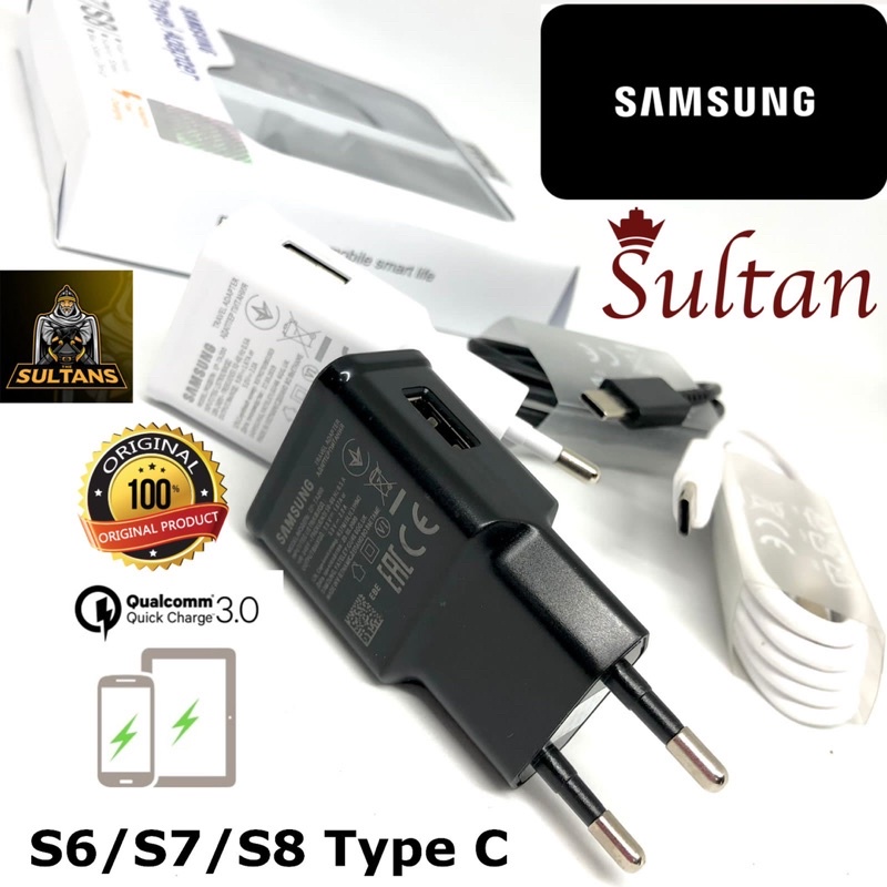 TRAVEL CHARGER SAMSUNG S6 S7 S8 MICRO TYPE C  FAST CHARGING HIGH QUALITY PROMO SEN