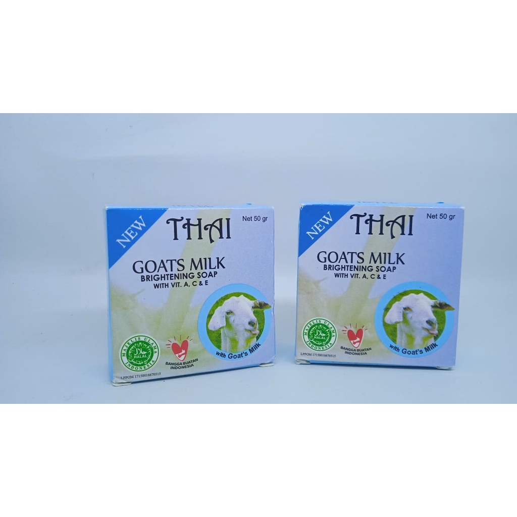 Thai Goats Milk Brightenig Soap 50gr Original Sabun Ekstrak Susu Kambing Melembutkan dan Melembabkan Kulit