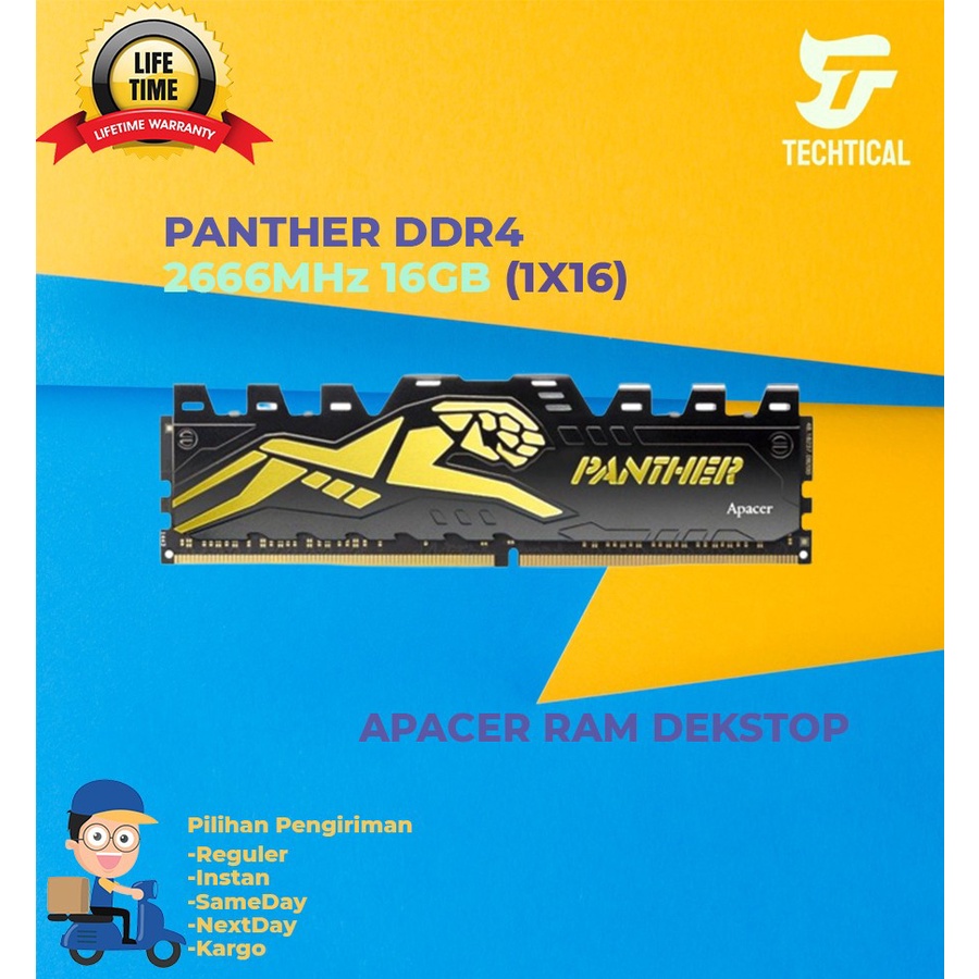 RAM DESKTOP Apacer PANTHER 2666Mhz 16GB (1X16GB)