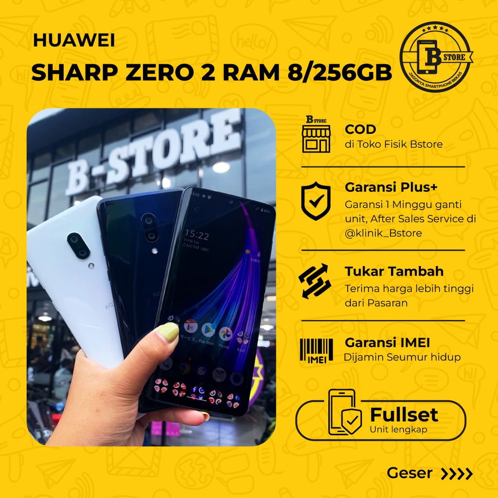 Sharp Aquos Zero 2 AU - 256GB 8GB - BATANGAN - 256GB 8GB - WIFI ONLY