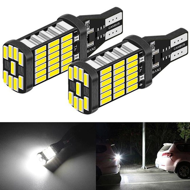 [BISA COD] Lampu LED Mundur Rem Sein Senja T15 T10 W16W CANBUS 45 Titik SMD Super Bright 45smd