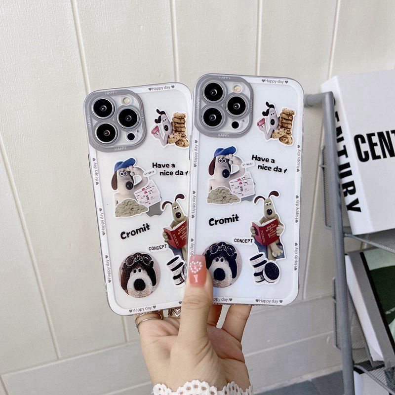 Funny Cute Dog Soft Case iP iPhone 11 12 13 Pro Max 6 6S 7 8 + Plus X XR SE 2020 XS Max Casing