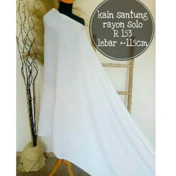 BISA COD bahan kain putih polos 0.5 meter rayon santung mori backdrop foto