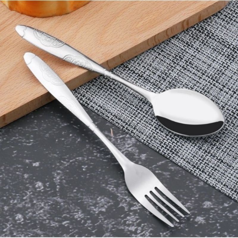 [COD] Set Sendok Garpu Sumpit Alat Makan Stainless Steel / Sendok Set Traveling Praktis / Sendok Set Import